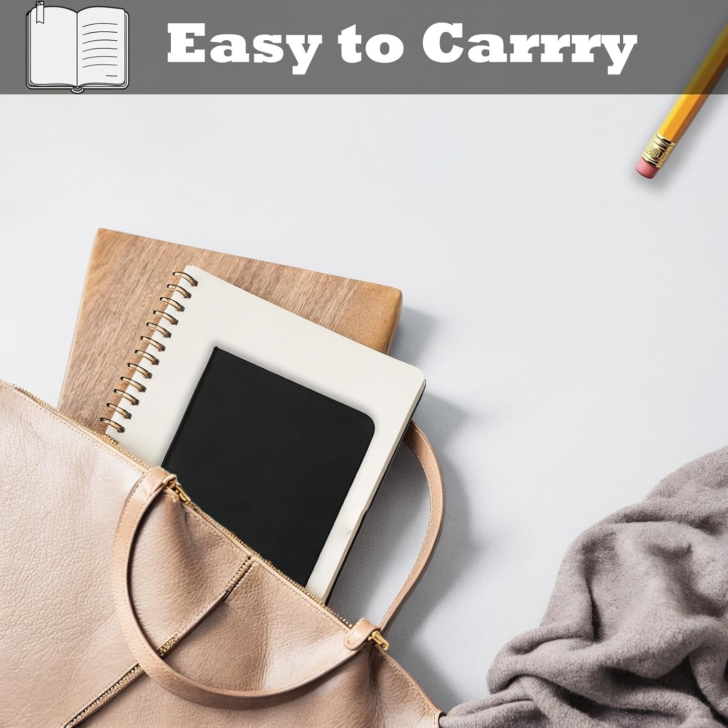 TUZAA 2 Pack Notebook Journal, 160 Pages Pocket Notepad with Waterproof Cover, Mini Memo Pads for Home, School, College, Office, Work, Travel (Brown)