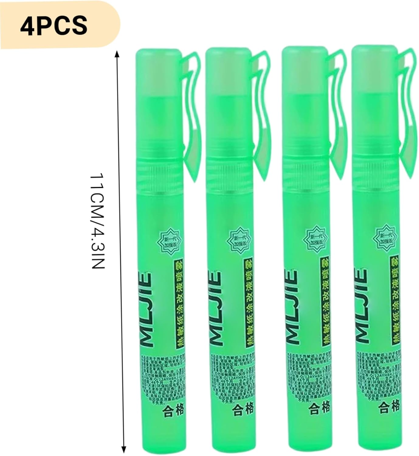 Thermal Paper Eraser Spray Quick Dry White Out Liquid Spray with Lid 4PCS Portable Correction Fluid for Documents, Labels, Packages, Shipping Addresses Office Products..