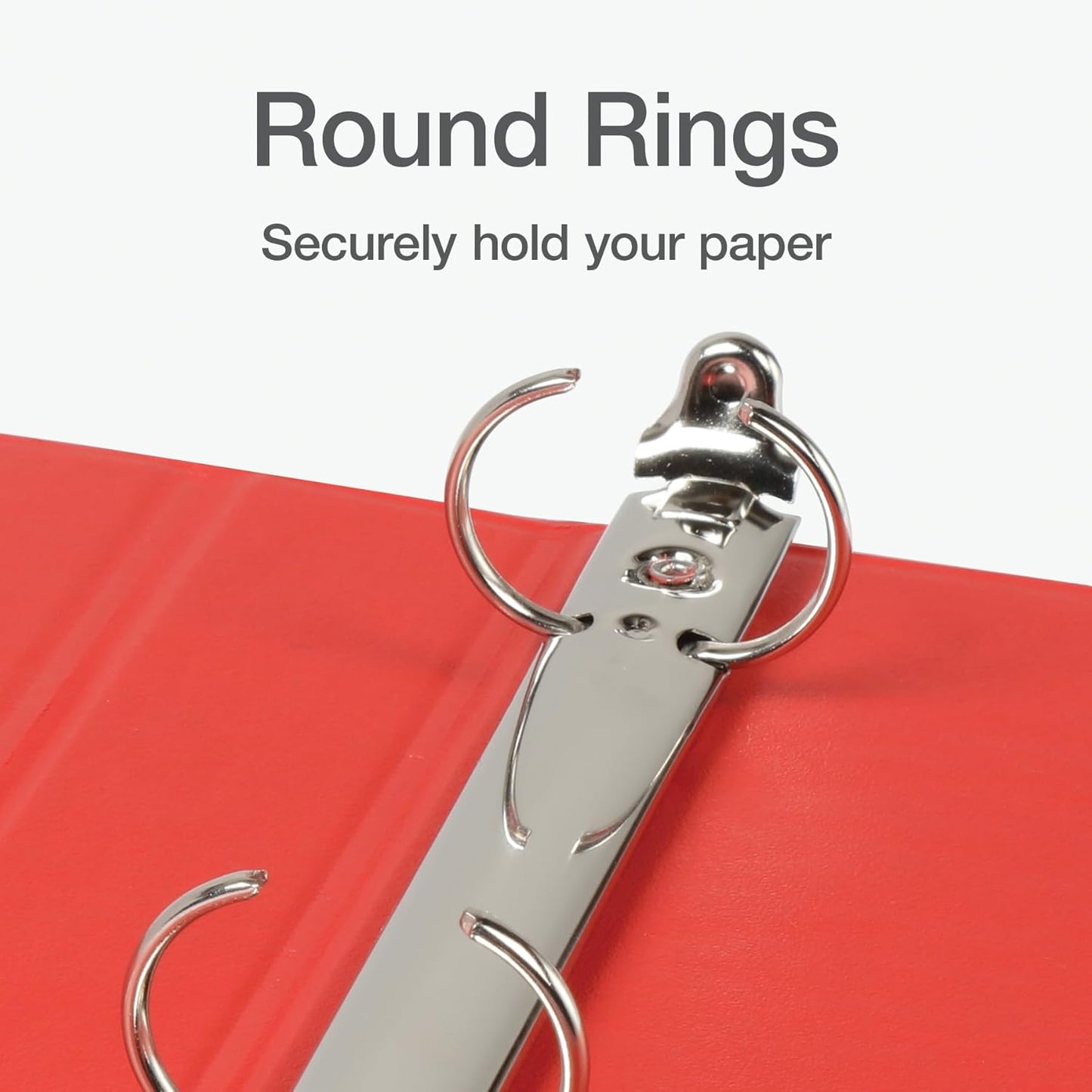 Oxford Ring Binders, 1.5" Round Ring Binders, View Binder, Covers on 3 Sides, XtraLife Hinge, Non-Stick, PVC-Free, White, 350 Sheet Capacity (1002547)
