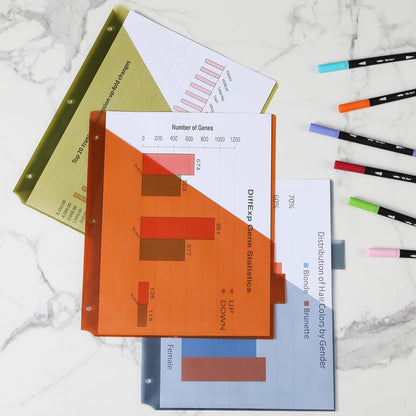 Mr. Pen- Binder Dividers with Pockets and Tabs, 1 Set, 8 Tabs/Set, Colorful, 3 Ring Binder Dividers with Tabs and Pockets on Both Sides