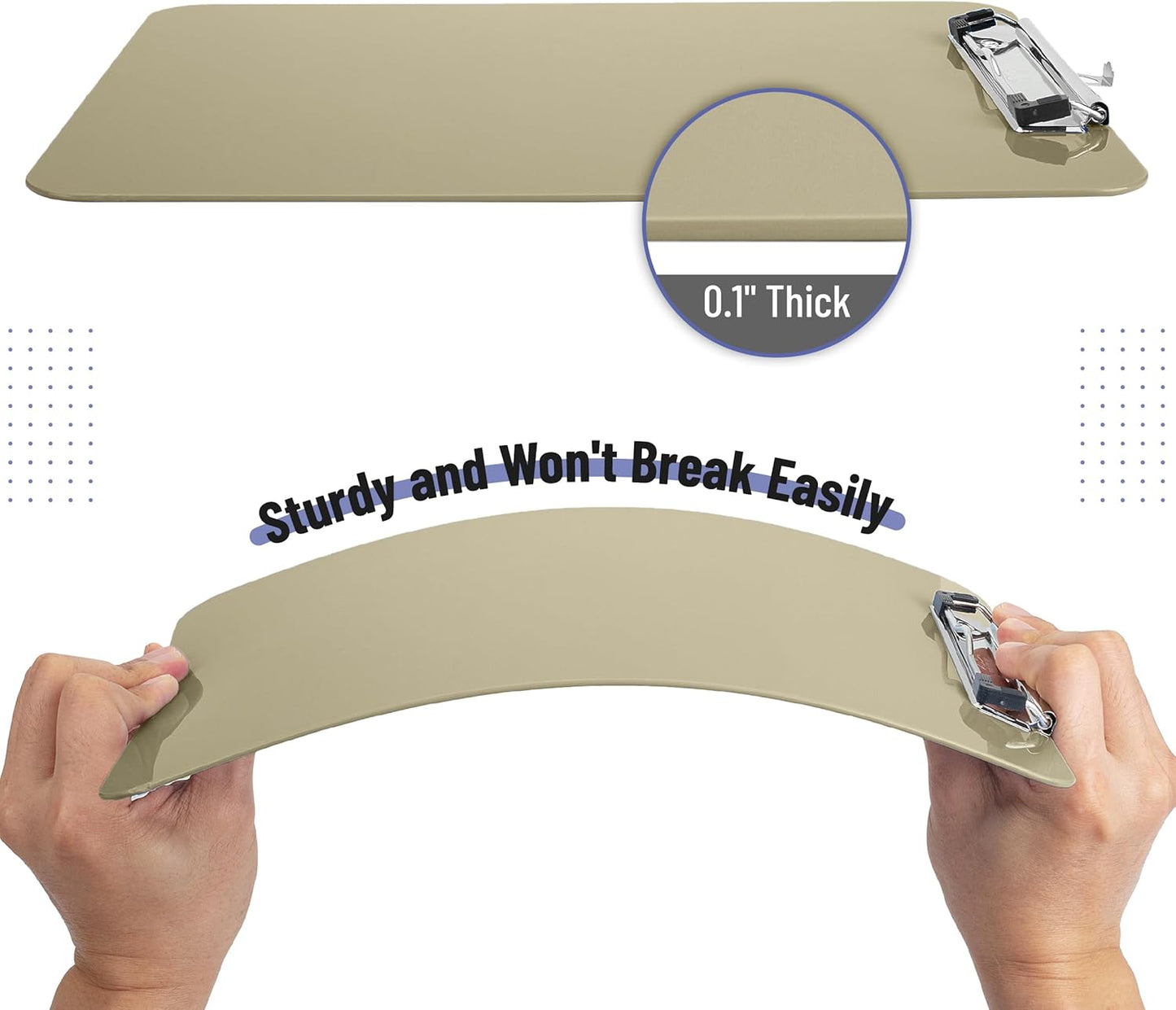Mr. Pen- Plastic Clipboard, 12.5" x 9", 2 Pack, Clipboard Plastic, Low-Profile Metal Clip with Retractable Hanging Hole