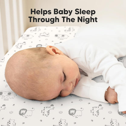 2-Pack Waterproof Crib Sheets for Boys, Girls - 52x28 Fitted Organic Cotton Baby Crib Sheets, Toddler Mattress Protector Cover, Washable, Soft & Durable Baby Bedding Essentials(Pine Grove)
