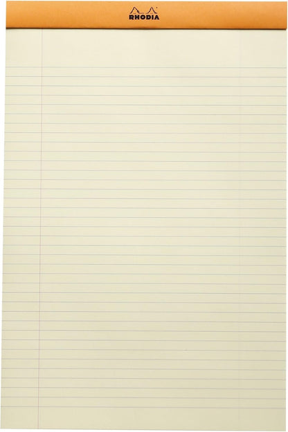 Rhodia Yellow Page Notepad, No19 A4+, Lined - Orange (19660C)
