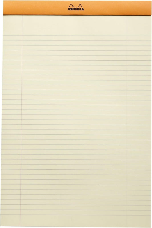 Rhodia Yellow Page Notepad, No19 A4+, Lined - Orange (19660C)