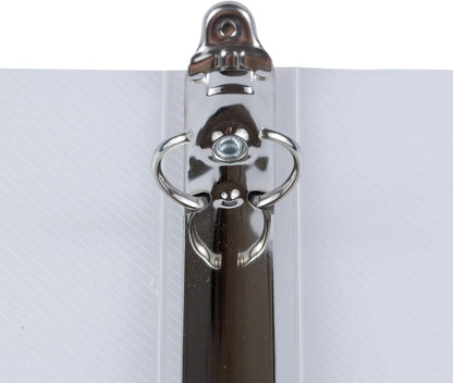 JAM PAPER Plastic 0.75 inch Binder - Clear 3 Ring Binder - Sold Individually