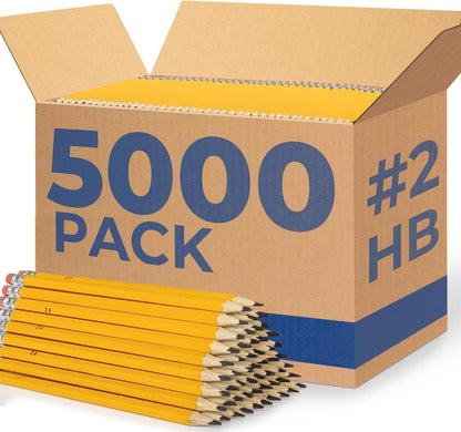 Rosmonde Pencils Bulk, 365 Pack, Pre Sharpened #2, Pencils Set, Easy Hold Grip With Erasers On Top, Sharpened #2 HB for Effortless Writing, Perfect for Classroom Use and Back to School Supplies