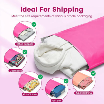 Metronic White Poly Mailers 14.5x19 100 Pack, Large Shipping bags Self-Seal Shipping Envelopes , Packaging Envelope for Small Business, Boutique, Clothing