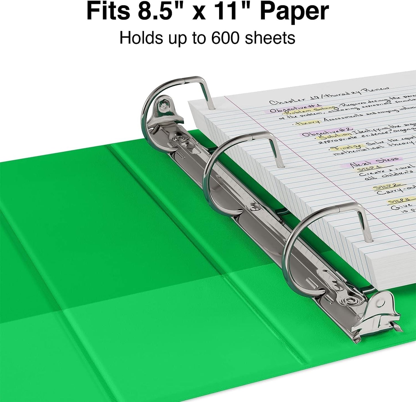 Staples Standard 2-Inch 3-Ring View Binder, Holds Up to 450 Sheets, Orange, Durable Binder for Office & School