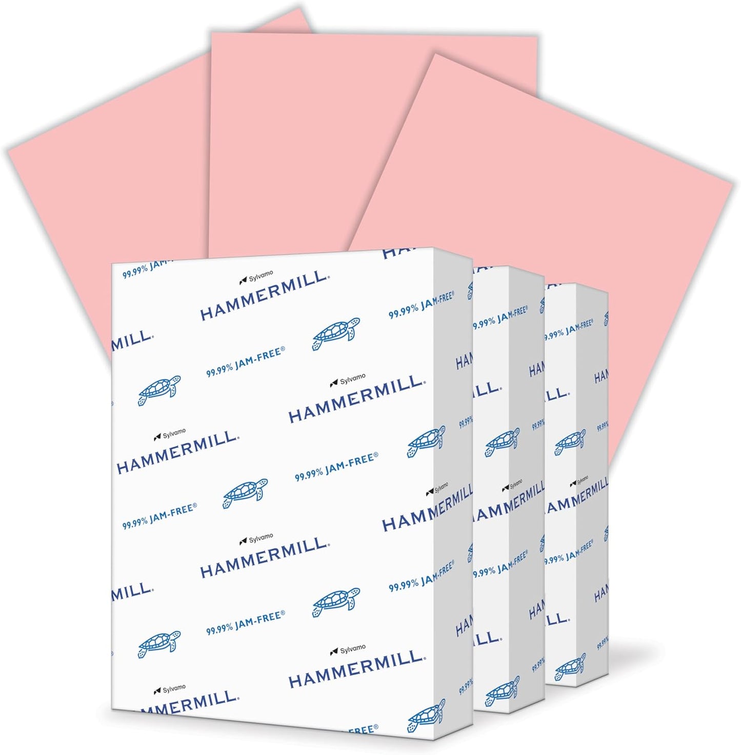 Hammermill Colored Paper, 20lb Pink Printer Paper, 8-1/2 x 11- 1 Ream (500 Sheets) - Made in the USA, Pastel Paper, 103382R
