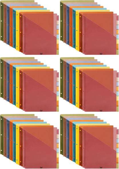 Mr. Pen- Binder Dividers with Pockets and Tabs, 1 Set, 8 Tabs/Set, Colorful, 3 Ring Binder Dividers with Tabs and Pockets on Both Sides
