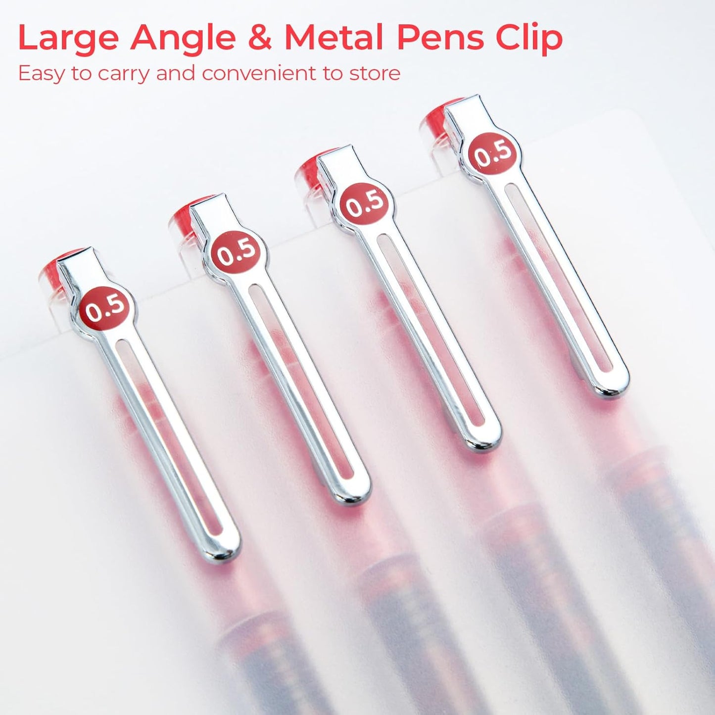 M&G Liquid Ink Rollerball Pens 12 Pcs, 0.5mm Black Ink Extra Fine Point Pens, Quick Drying Ink Fine Tip Roller Ball Pens with Plug-In Cover & Anti Slip Grip for Smooth Writing Office School Home Gift