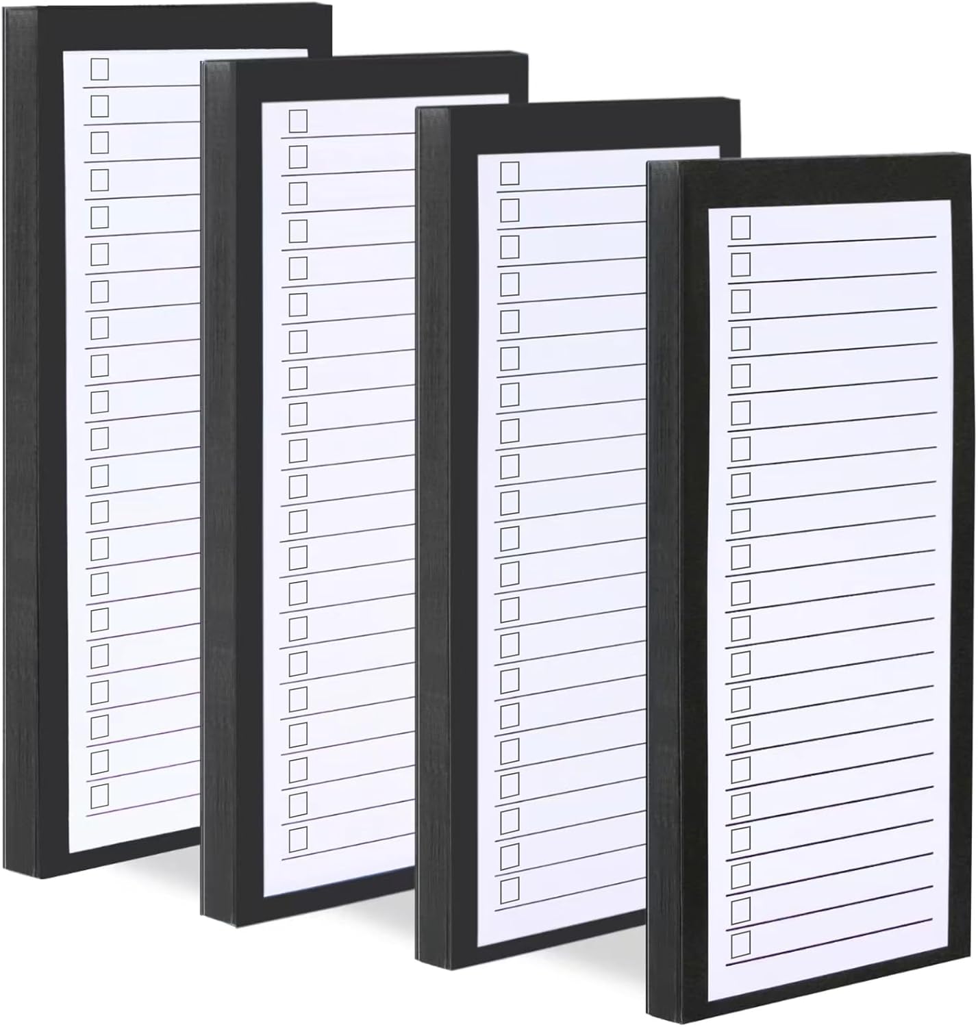 FLIPPED 4 Pack Magnetic Notepads for Refrigerator, Notepad Grocery List Large Magnet Pad for Fridge,Full Magnet Back Design Magnetic Memo Pads for Grocery List, Shopping List, to-Do List(200 Sheets)