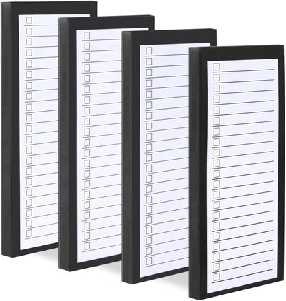 FLIPPED 4 Pack Magnetic Notepads for Refrigerator, Notepad Grocery List Large Magnet Pad for Fridge,Full Magnet Back Design Magnetic Memo Pads for Grocery List, Shopping List, to-Do List(200 Sheets)
