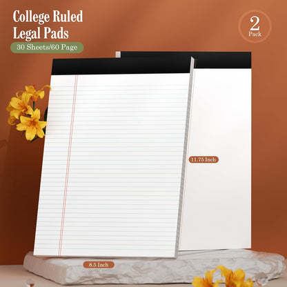Note Pads 5x8, Narrow Ruled Legal Pad, Multicolor Small Notepads, 30 Sheet/notepad, 8 Pack Colored Legal Pads, Pink Legal Pad, Purple Notepad, Perforated Lined Note Pads for Study, Office, To-Do Lists