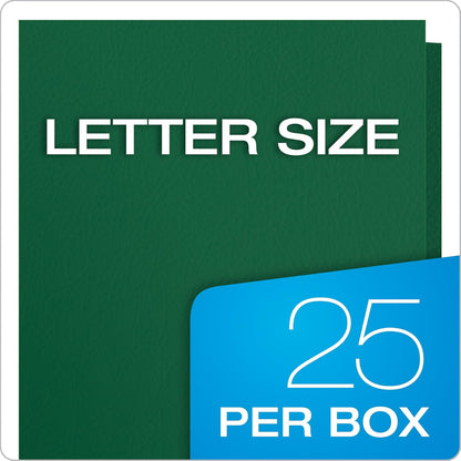 Oxford Twin-Pocket Folders, Textured Paper, Letter Size, Dark Blue, Holds 100 Sheets, Box of 25 (57538EE)