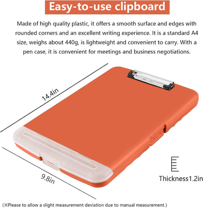 SFLHHDM Purple Clipboard, Clip Boards 8.5x11, Teacher Clipboards with Storage, Plastic Clipboard with Pen Holder, Clipboards Storage for Women Teachers Work, School & Office Supplies