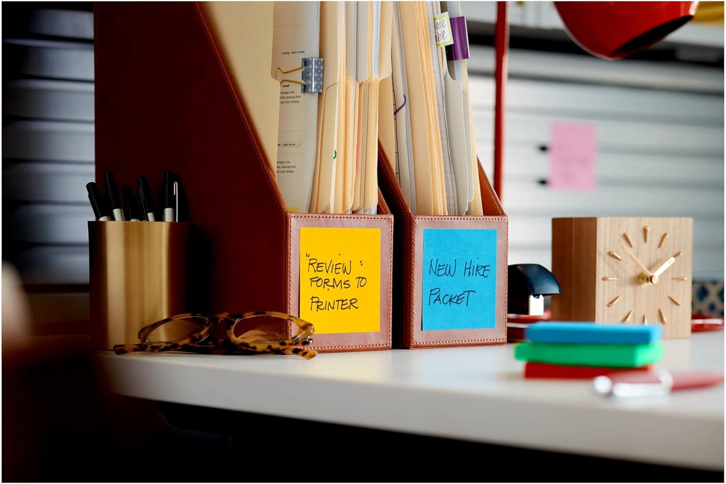 Post-it Super Sticky Notes, 5 Sticky Note Pads, 3 x 3 in., School Supplies, Office Products, for Vertical Surfaces, Monitors, Walls and Windows, First Snow White