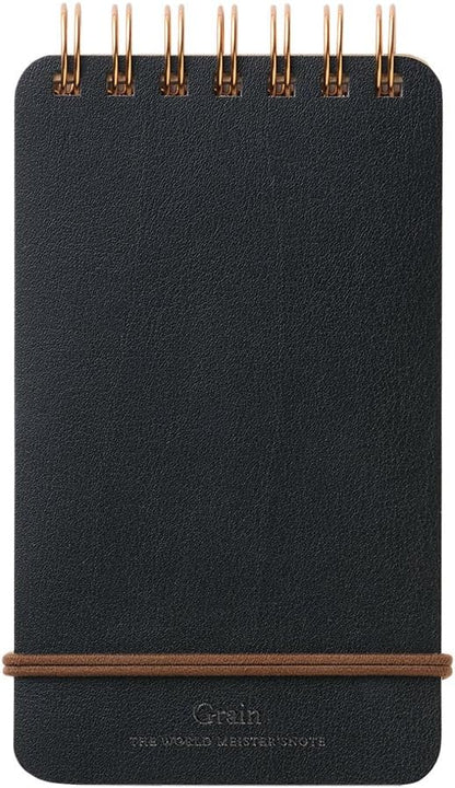 Midori 11796006 Notepad WM Ring Memo Grain Black