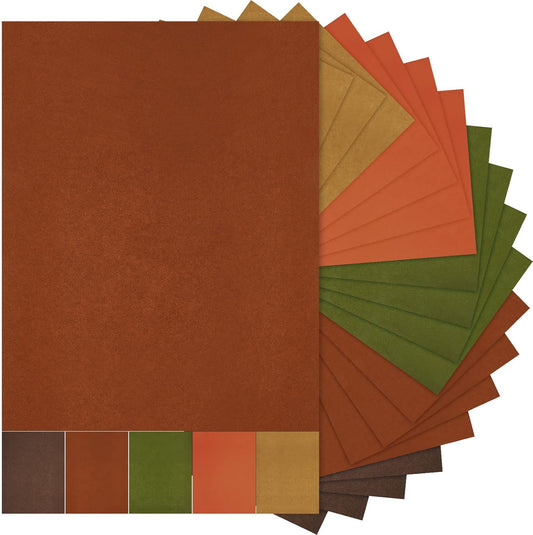 Sinmoe 100 Sheets 5 Shades Cardstock Paper 8.5 x 11 Inches 180gsm Solid Core Printer Paper for Scrapbooking DIY Arts Crafts Making Office Home Supplies (Brown Series)