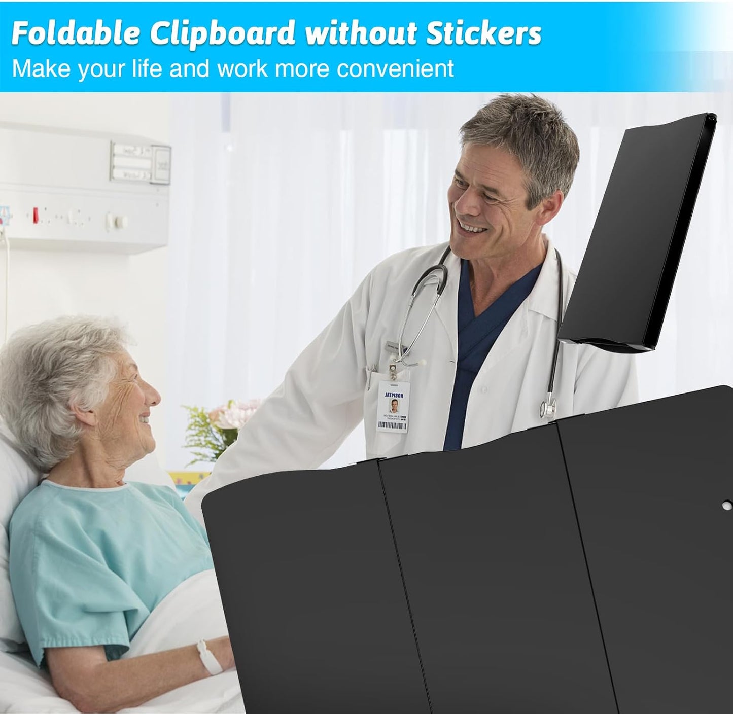 Nursing Clipboard Foldable Clipboard Medical: Edition Cheat Sheets Aluminum 3 Layers Foldable Clipboards Nursing Pocket Size Profile Clip Nurse Clipboards Notepad for Nurses Students and Doctors