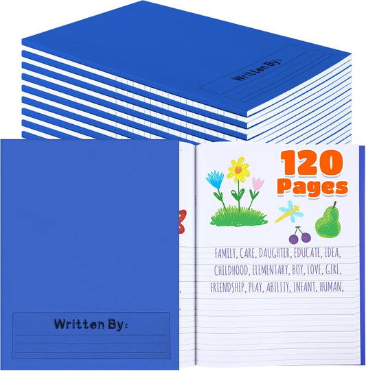 Henoyso 24 Pcs Primary Composition Notebooks for Teachers & Classrooms (Grades K–2) Colorful Writing Journals for Classroom, Homework & Homeschool Use, 120 Pages Each (Colorful)
