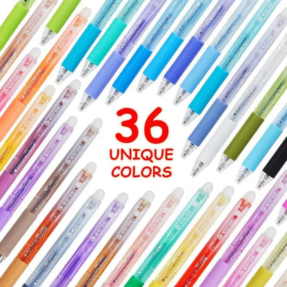 Retractable Erasable Gel Pens Clicker,Fine Point 0.7mm Smooth Writing Pens,Cute Pens For Writing Journaling Taking Notes School Office Home. (12 Colors)