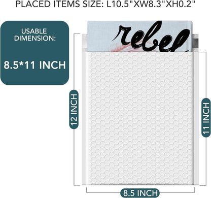 Metronic Bubble Mailers 8.5x12" 40 Pack Black Padded Envelopes Usable Size 8.5 x 11" Strong Adhesion Bubble Envelopes Medium Mailing Envelopes Bubble Padded for Small Business Shipping Books Clothes