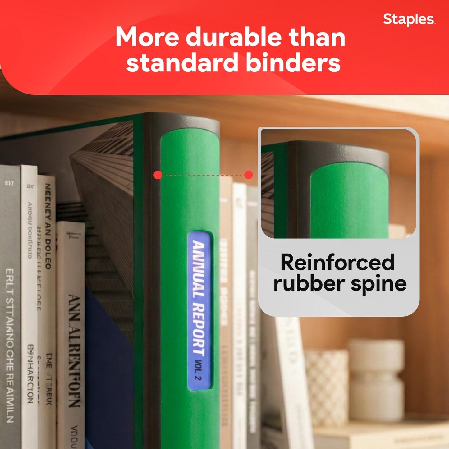 Staples Better Binder 2-Inch D-Ring View Binder, Reinforced Spine, Holds Up to 540 Sheets, Teal, for Office & School