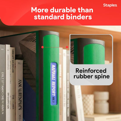Staples Better Binder 2-Inch D-Ring View Binder, Reinforced Spine, Holds Up to 540 Sheets, Teal, for Office & School