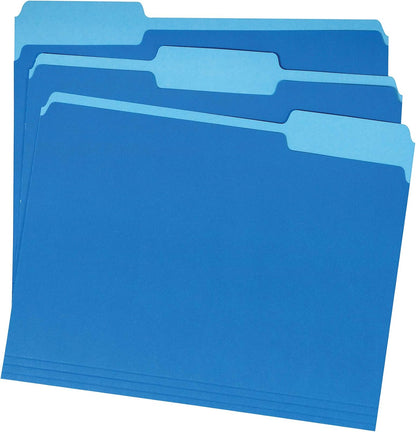 Amazon Basics Manila File Folders, Letter Size, 1/2 Tab in Left and Right Positions, 8.5" x 11", 36-Pack
