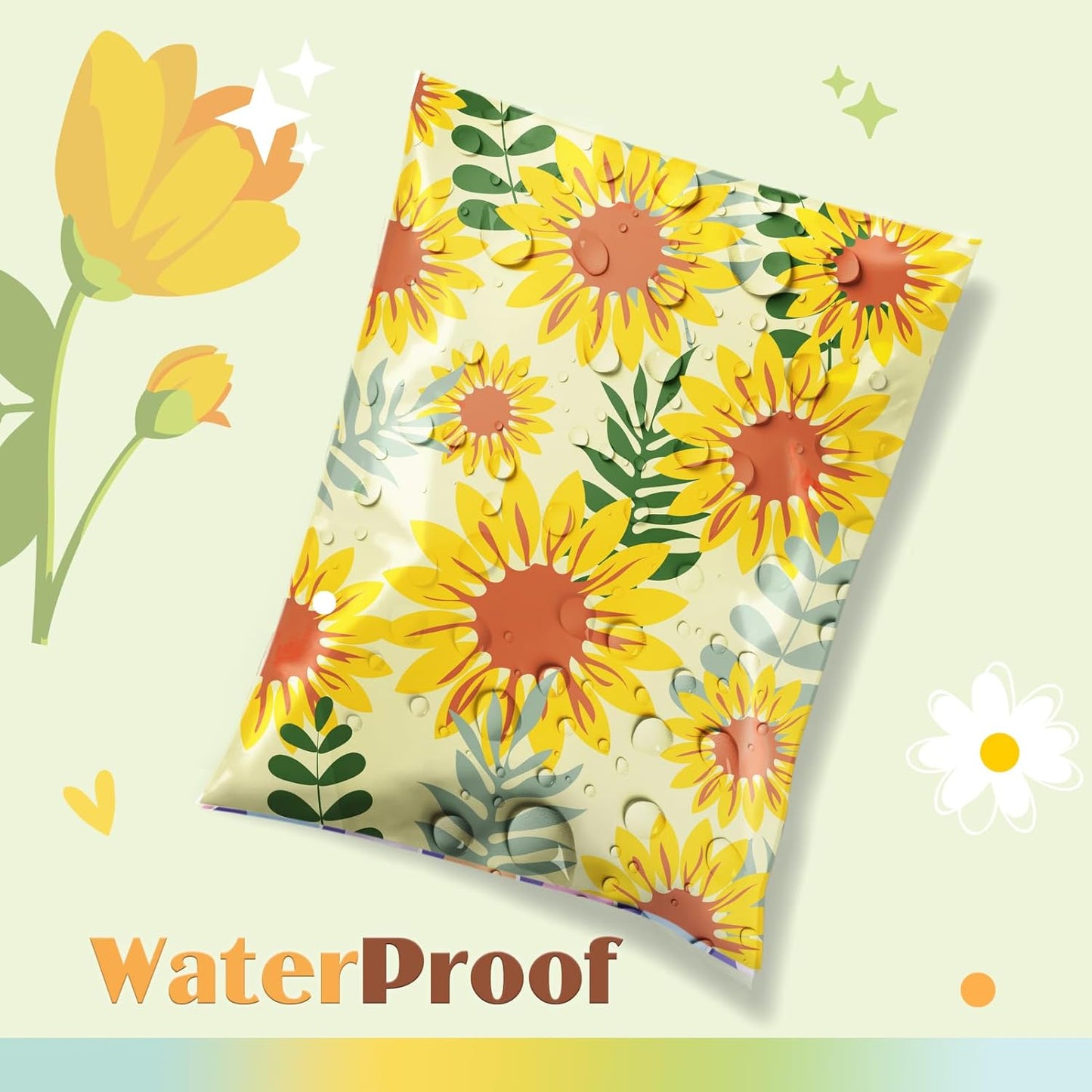 Metronic Cute Poly Mailers 10x13" 50pc Small Shipping Bags, Strong Adhesive Mailers Poly Bags for Business, Waterproof Mailing Envelopes for Packing Shipping Clothes Gifts, Gradient BluePink