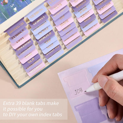 Laminated Bible Tabs, Gold Foil Embossed Lettering Bible Chapter Index Tabs for Women Men, Reposition Large Print Sticky Labels, Easy to Read and Apply, 105Chapters Labels for Easy Navigation (Black)