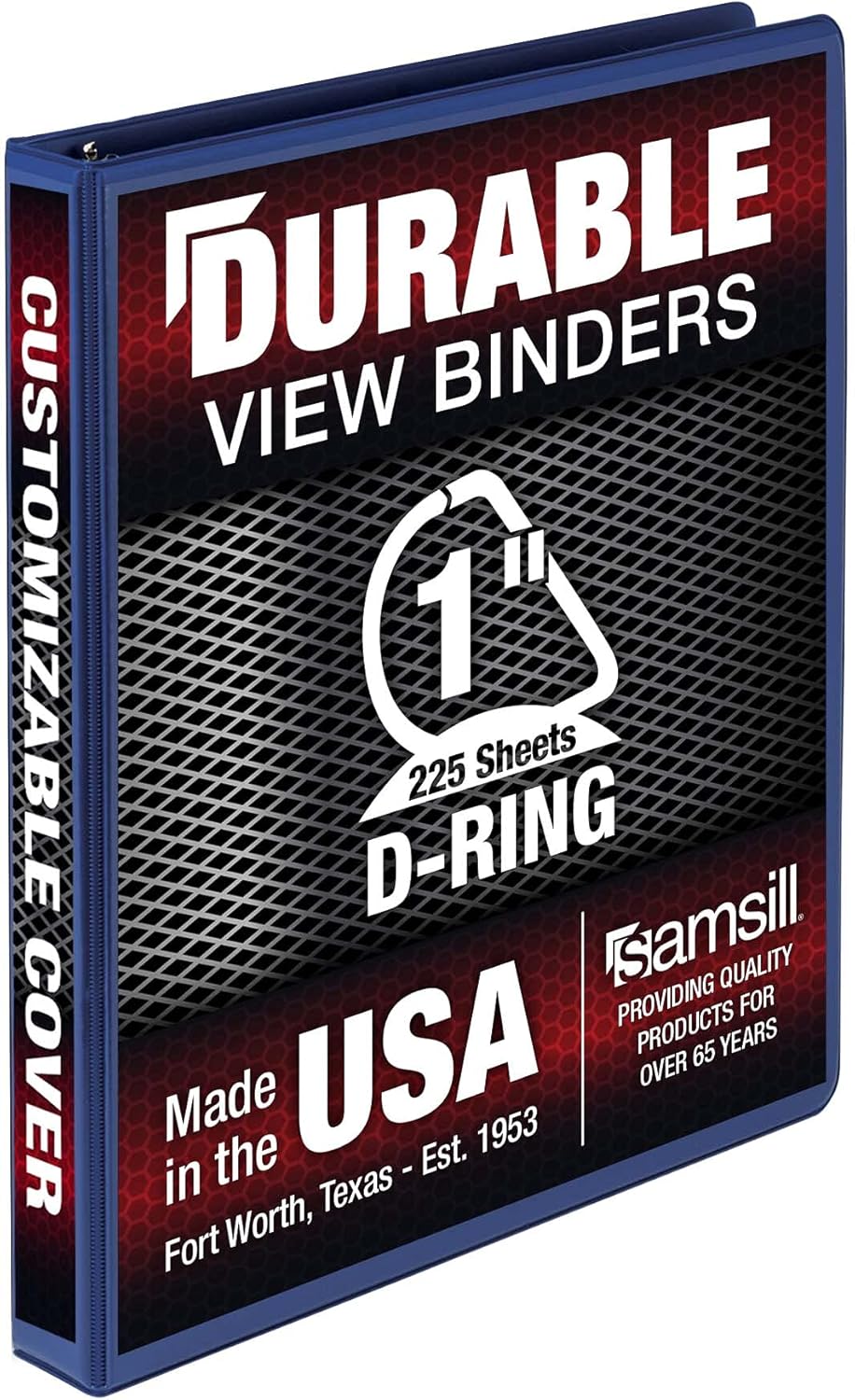 Samsill Durable 4 inch 3 Ring Binder, D Ring Binder, 100% Recycled Chipboard, Black, 2 Pack