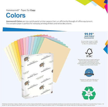 Hammermill Colored Paper, 20lb Pink Printer Paper, 8-1/2 x 11- 1 Ream (500 Sheets) - Made in the USA, Pastel Paper, 103382R