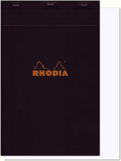Rhodia Head Stapled Pad, No16 A5, Dot - Black