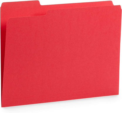 File Folder, 1/3 Cut Tab, Letter Size, Yellow, Great for Organizing and Easy File Storage, 100 Per Box