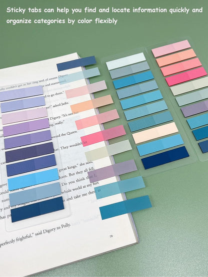 2400 Pcs Morandi Sticky Tabs, 12 Sheets Sticky Index Tabs, Book Tabs, Page Markers, Colorful Book Annotating Tabs, Page Tabs, Sticky Flags, Transparent Sticky Note Tabs, File Index Tabs with Ruler