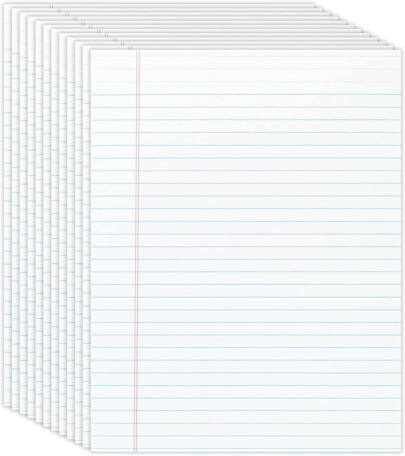 Office Depot Glue-Top Writing Pads, 8 1/2in. x 11in., Legal Ruled, 50 Sheets, White, Pack Of 12 Pads, 99409