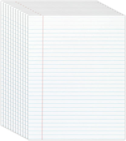 Office Depot Glue-Top Writing Pads, 8 1/2in. x 11in., Legal Ruled, 50 Sheets, White, Pack Of 12 Pads, 99409