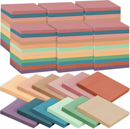 100 Pack Sticky Notes Bulk 3 x 3 in Self-Stick Note Pads Colorful Posted Note in 20 Colors Adhesive Paper Memo 50 Sheets/Pad Easy to Post for Office Home School Meetings Notebook Wall Door Window