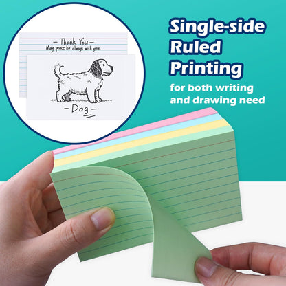 Blank Index Cards 3x5 Unlined Unruled Flash Note Cards 3" x 5", White, 100 Count, 200 GSM Heavy Weight