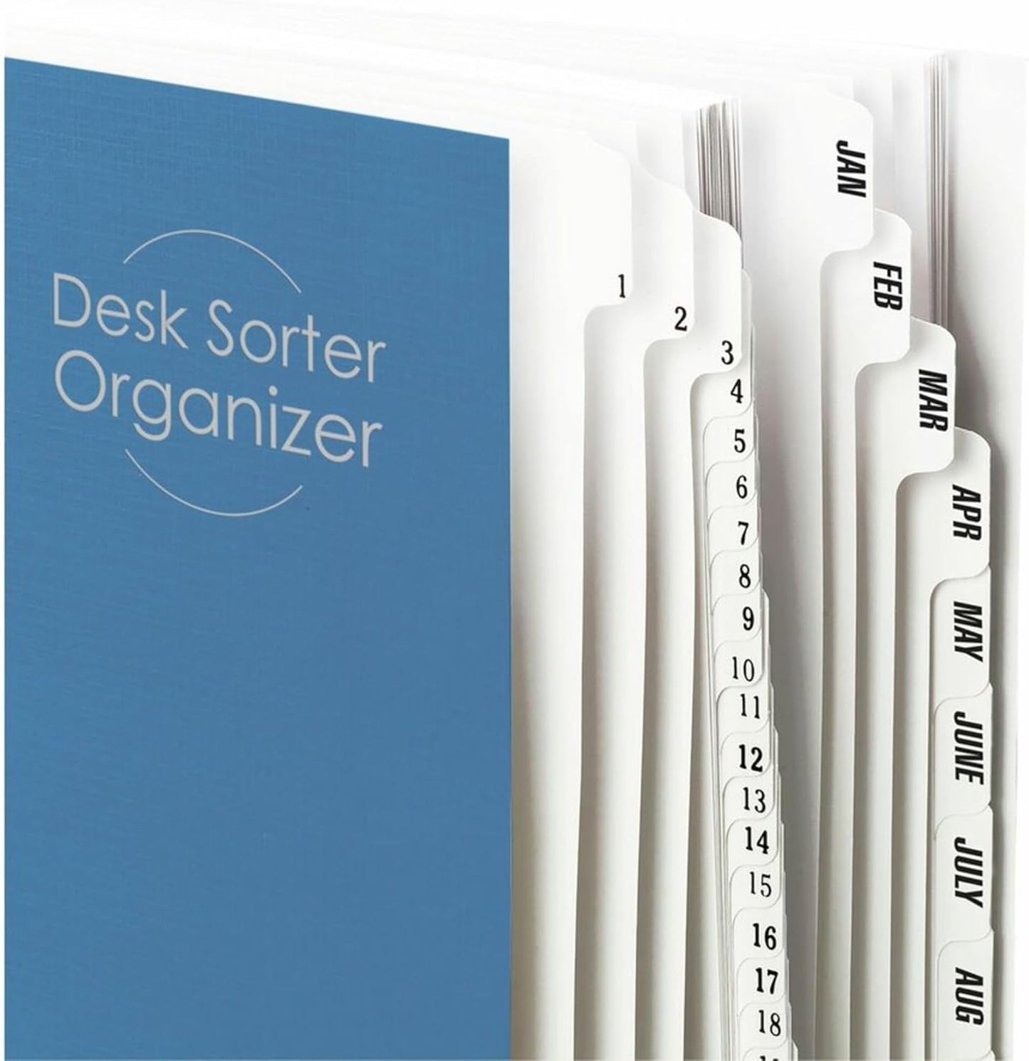 Smead Expandable Office Desk File Sorter, Office Supplies, Alphabetic (A-Z) Desk Organizer, 20 Indexing Dividers, Laminated Tabs, Letter Size, Dark Blue, Office Desk Accessories (89282)