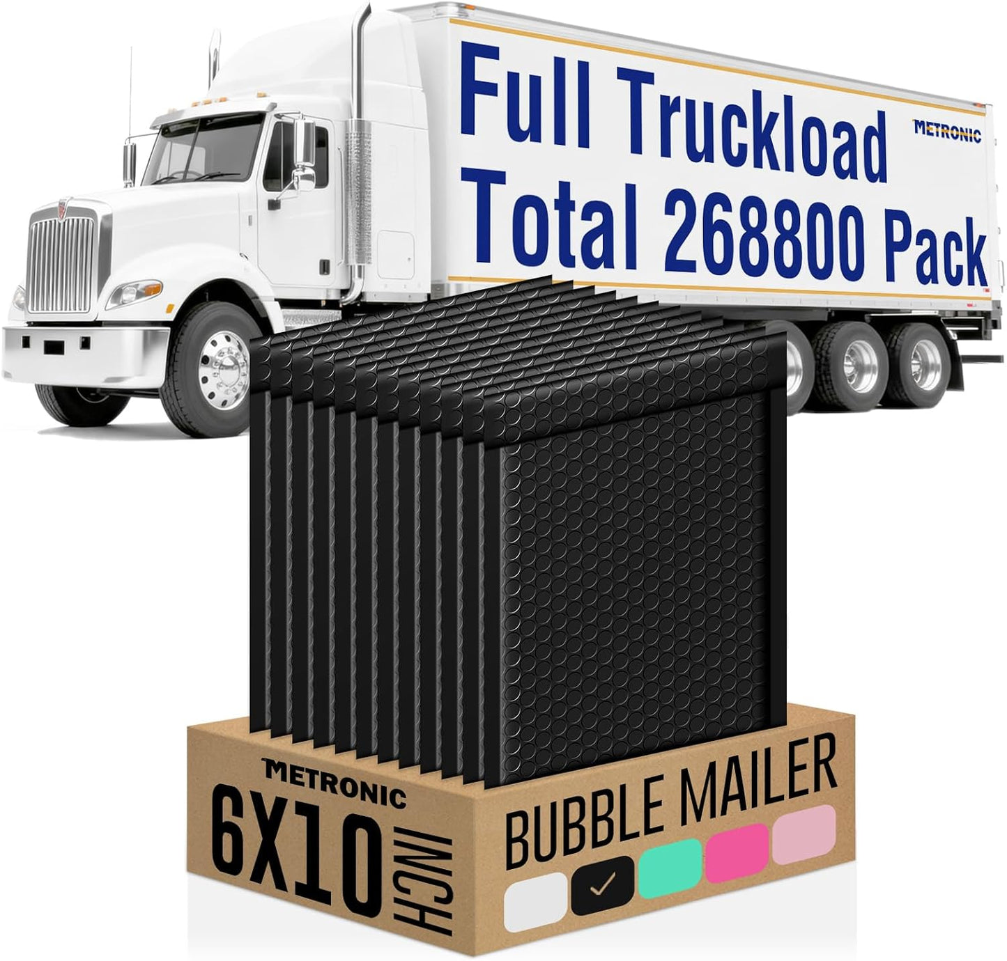 Metronic Bubble Mailers 6x10 Inch 100 Pack Black Usable Size 6x9" Opaque Padded Envelopes Waterproof Bubble Envelopes Cushioning Mailer for Small Business Mailing Makeup Jewelry Gifts