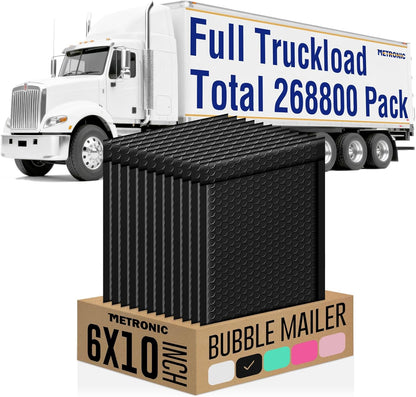 Metronic Bubble Mailers 6x10 Inch 100 Pack Black Usable Size 6x9" Opaque Padded Envelopes Waterproof Bubble Envelopes Cushioning Mailer for Small Business Mailing Makeup Jewelry Gifts