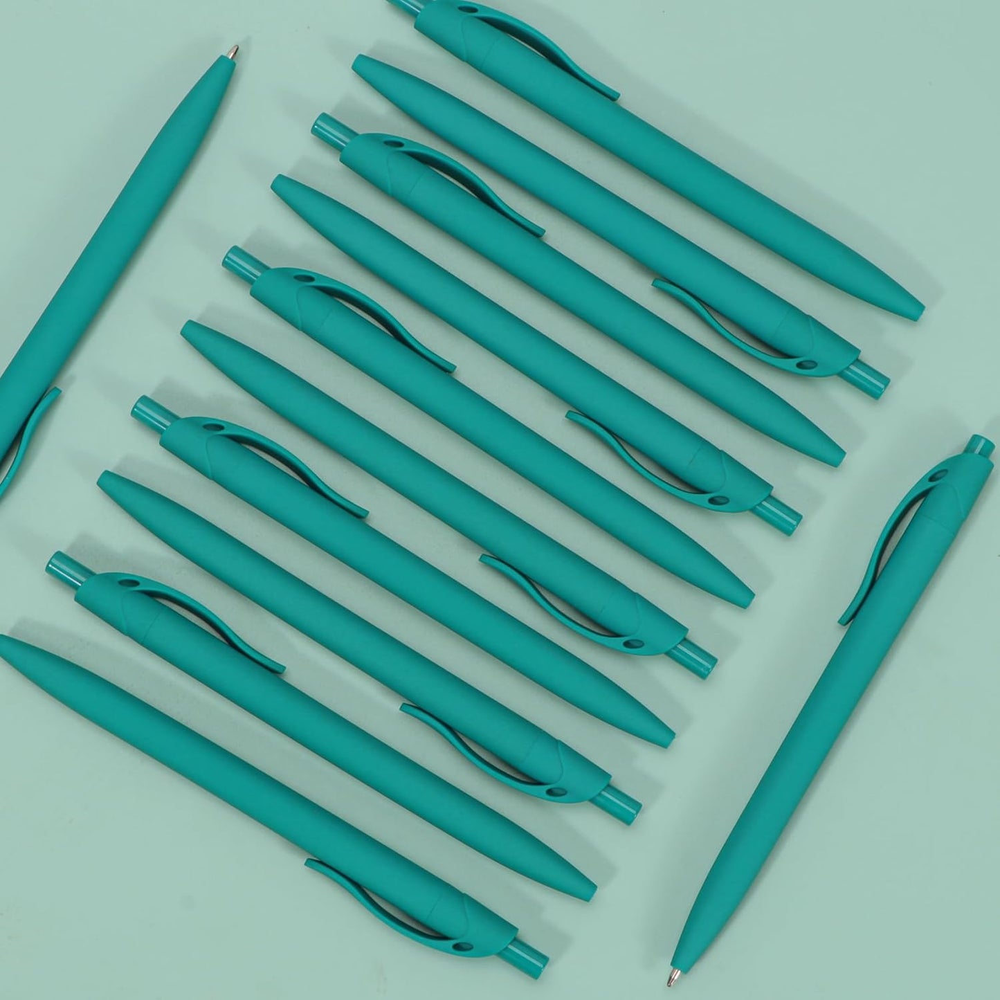 Deegtran 100 Pack No Bleed Black Barrel Click Pens, Wholesale Retractable Ballpoint, Medium Point, Smooth Ink, 1.0MM Black Ink