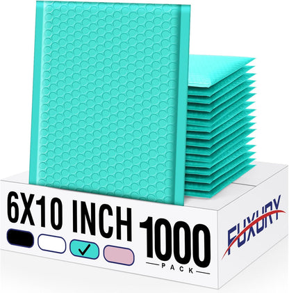 Fuxury Black Bubble Mailers 4x8" 200 Pack Waterproof Padded Envelopes Self Seal Bubble Envelopes Usable Size 4x7" Padded Mailers for Small Business Shipping Envelope Mailers
