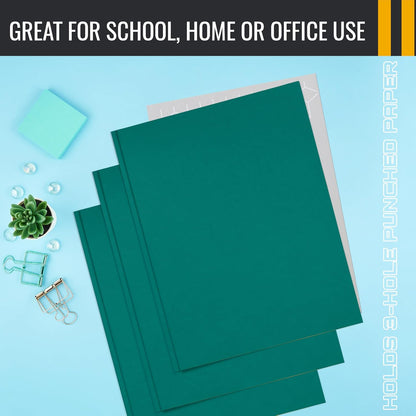 Better Office Products Blue Paper 2 Pocket Folders with Prongs, 50 Pack, Matte Texture, Letter Size Paper Folders, 50 Pack, with 3 Metal Prong Fastener Clips, Blue