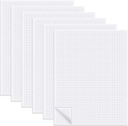 zmybcpack 6 Pack Blank White Memo Pads 8.5X11 Inch Unlined Note Pad Scratch Pads for Office, School, and Home Use (Each Pad 50 Sheets)