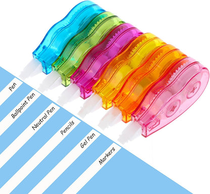 6 Pieces Correction Tape - White Out Correction Tape with No Drying Time, Easy To Use Applicator for Instant Corrections, Writing Tape for School Supplies, Office, 1/5 x 158 inch