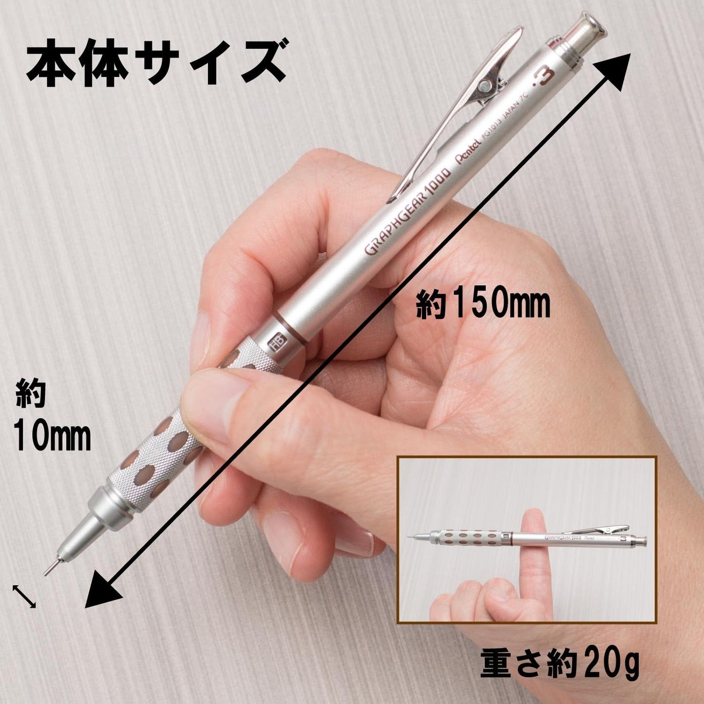 Pentel Graph Gear 1000 Mechanical Drafting Pencil 0.9mm Yellow (PG1019)